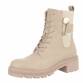 Damen Schnürstiefeletten - beige Gr. 39