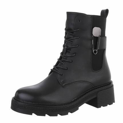 Damen Schnrstiefeletten - black - 12 Paar