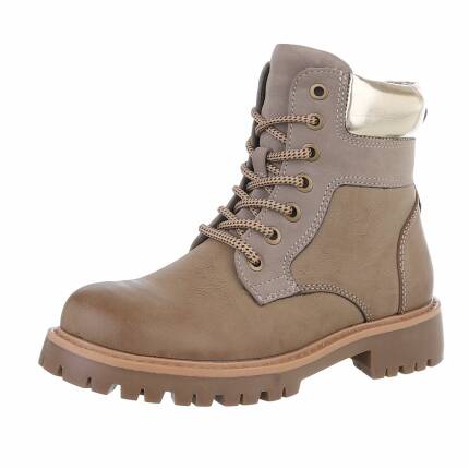 Damen Schnürstiefeletten - khaki