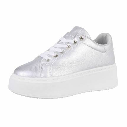 Damen Low-Sneakers - silver - 12 Paar