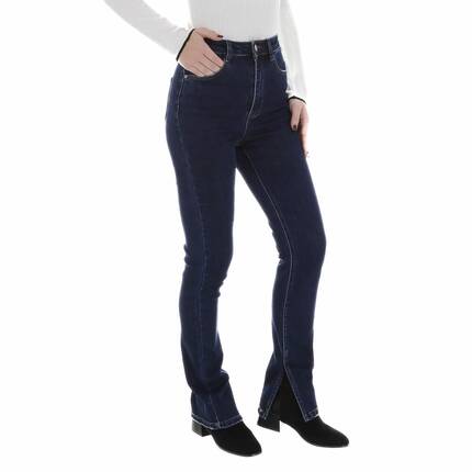 Damen High Waist Jeans von Laulia - DK.blue