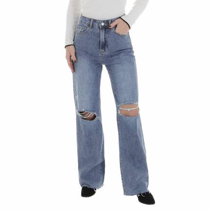 Damen High Waist Jeans von Laulia - blue