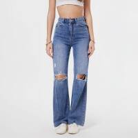 Damen High Waist Jeans von Laulia - blue