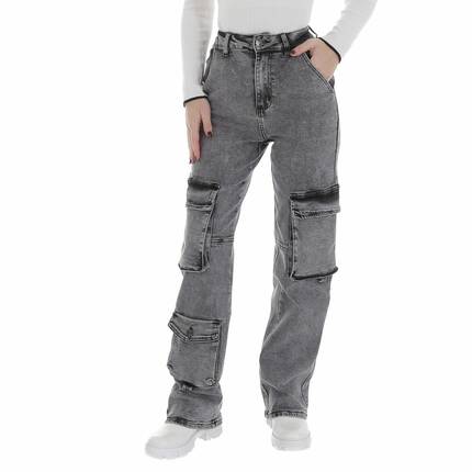 Damen High Waist Jeans von Laulia - grey