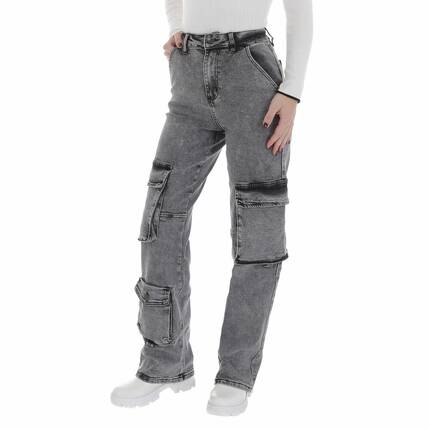 Damen High Waist Jeans von Laulia - grey