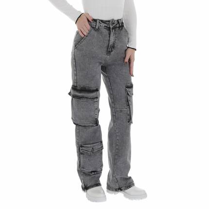 Damen High Waist Jeans von Laulia - grey