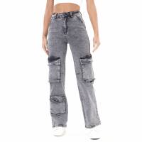 Damen High Waist Jeans von Laulia - grey