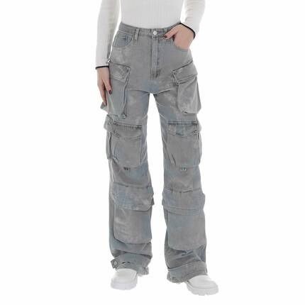 Damen High Waist Jeans von Laulia - grey