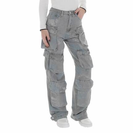 Damen High Waist Jeans von Laulia - grey