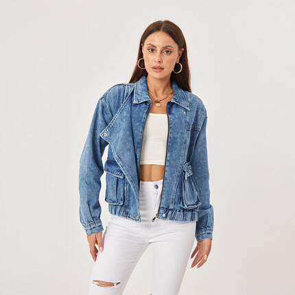 Damen Jeansjacke von Laulia - blue