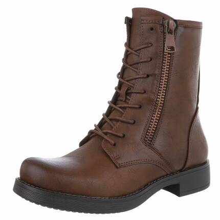 Damen Schnürstiefeletten - camel Gr. 36