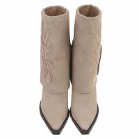 Damen Western- & Bikerboots - beige