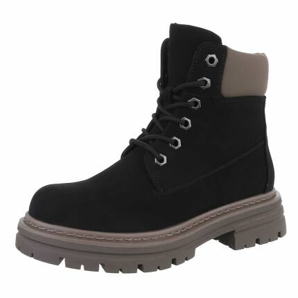 Damen Schnürstiefeletten - black Gr. 38