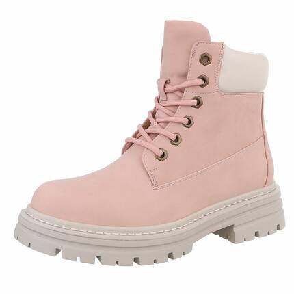 Damen Schnrstiefeletten - pink