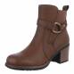 Damen High-Heel Stiefeletten - camel Gr. 36