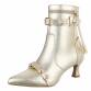 Damen High-Heel Stiefeletten - gold Gr. 38