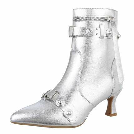 Damen High-Heel Stiefeletten - silver - 12 Paar