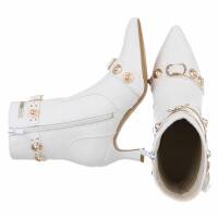 Damen High-Heel Stiefeletten - white