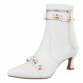 Damen High-Heel Stiefeletten - white