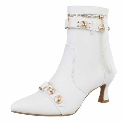 Damen High-Heel Stiefeletten - white Gr. 41