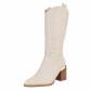 Damen High-Heel Stiefel - beige