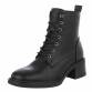 Damen Schnürstiefeletten - black - 12 Paar