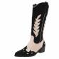 Damen High-Heel Stiefel - blackbeige Gr. 37