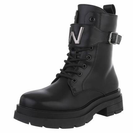 Damen Schnrstiefeletten - black - 12 Paar