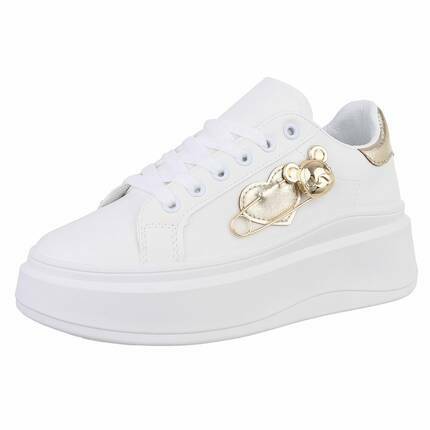 Damen Low-Sneakers - gold - 12 Paar