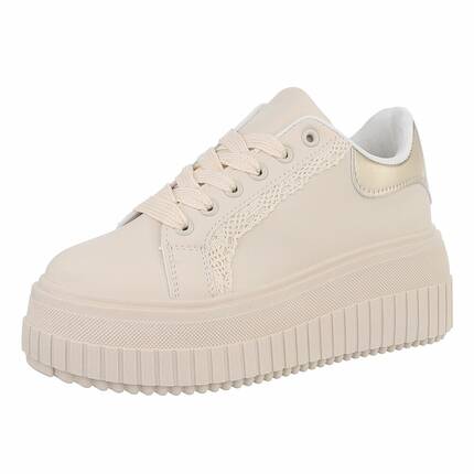 Damen Low-Sneakers - beige