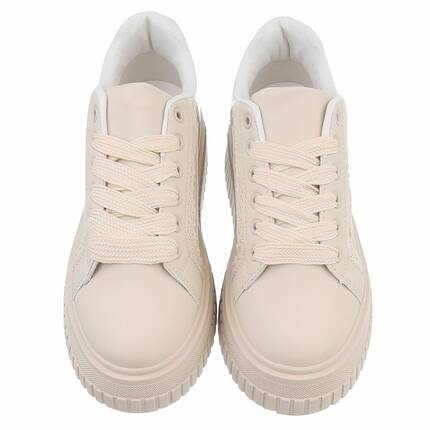 Damen Low-Sneakers - beige