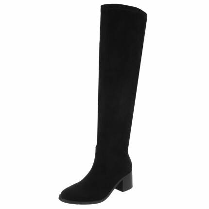 Damen Overknee-Stiefel - black