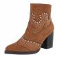 Damen High-Heel Stiefeletten - camel