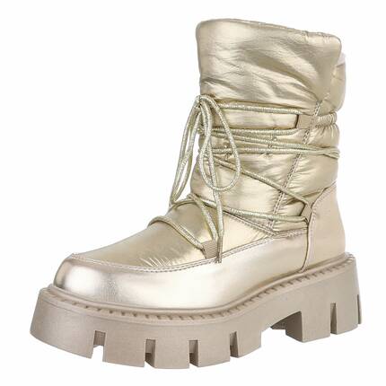 Damen Winterstiefeletten - gold