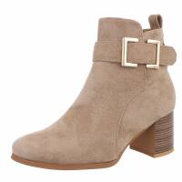 Damen High-Heel Stiefeletten - khaki