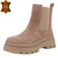 Damen Echtleder Chelsea Boots - taupe Gr. 40