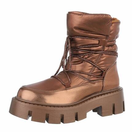 Damen Winterstiefeletten - rosegold Gr. 40