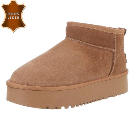 Damen Winterstiefeletten - camel