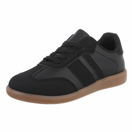 Damen Low-Sneakers - allblack - 12 Paar