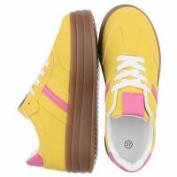 Damen Low-Sneakers - yellow