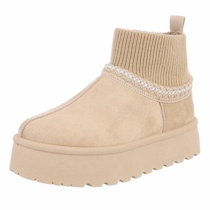 Damen Winterstiefeletten - beige