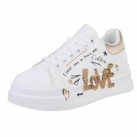 Damen Low-Sneakers - gold