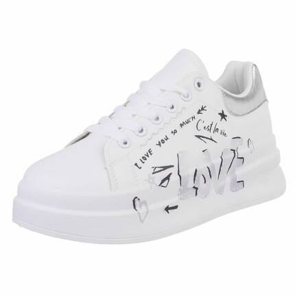 Damen Low-Sneakers - silver Gr. 38