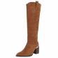 Damen High-Heel Stiefel - camel - 12 Paar