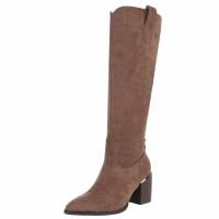 Damen High-Heel Stiefel - khaki