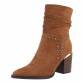 Damen High-Heel Stiefeletten - camel Gr. 36