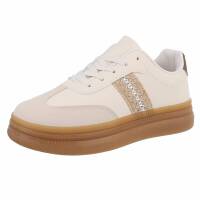 Damen Low-Sneakers - beige