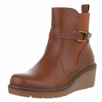 Damen Keilstiefeletten - camel