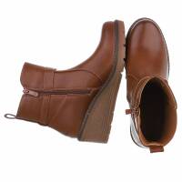 Damen Keilstiefeletten - camel