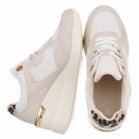 Damen Keilabsatz-Sneakers - beige